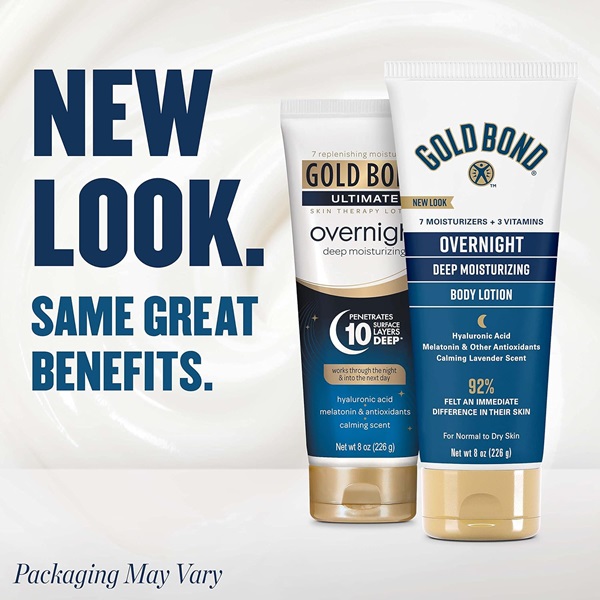 Gold Bond Ultimate Overnight Deep Moisturizing Lotion, 8 Ounce Tube - Image 3