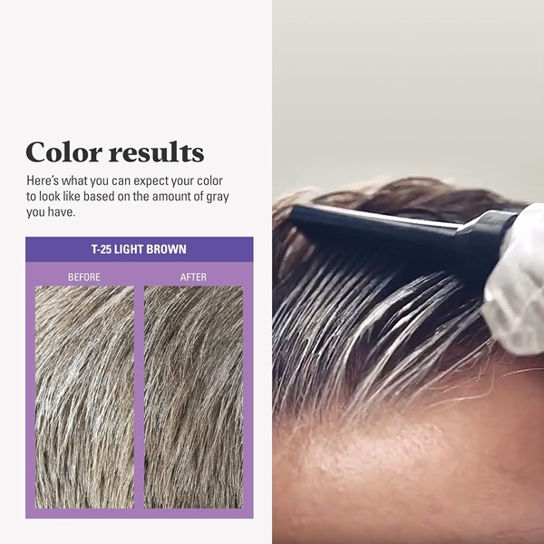 Just for Men Touch of Gray Gray Hair Treatment Light Brown-Gray T-25 - Image 3