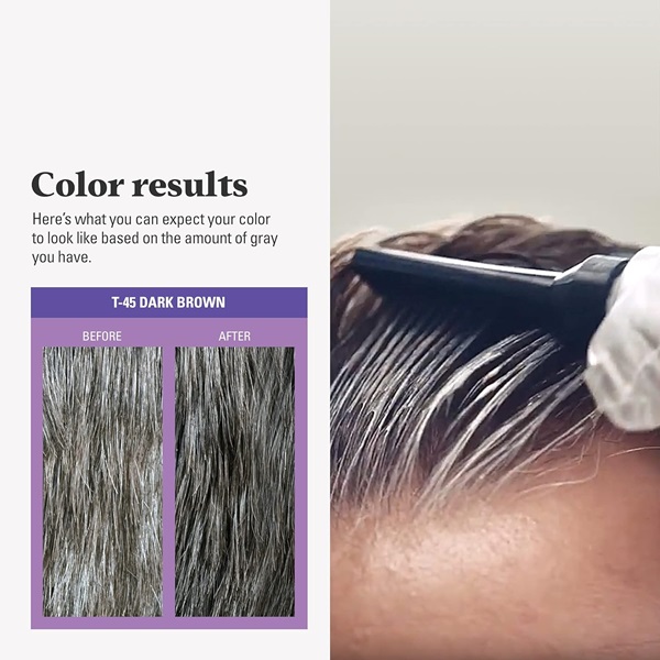 Just for Men Touch of Gray Hair Colour, 81.6g - Dark Brown T-45 - Image 3