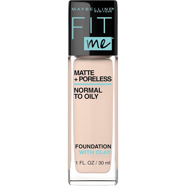 Maybelline New York Fit Me Matte Plus Poreless Powder Liquid Full Coverage Foundation Makeup For Combination Skin, Natural Ivory, 1 Fluid Ounce, Pack Of 1