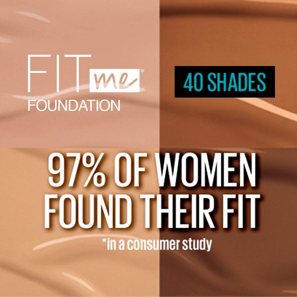 Maybelline New York Fit Me Matte Plus Poreless Powder Liquid Full Coverage Foundation Makeup For Combination Skin, Natural Ivory, 1 Fluid Ounce, Pack Of 1 - Image 3