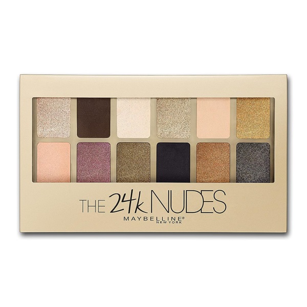 Maybelline New York The 24K Nudes Eyeshadow Palette with Metallic Finish (0.34 Ounce) Metallic Finish