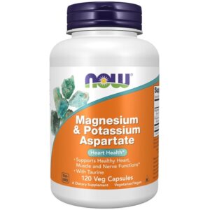 Now Foods Magnesium and Potassium Aspartate with Taurine, 120 Capsules
