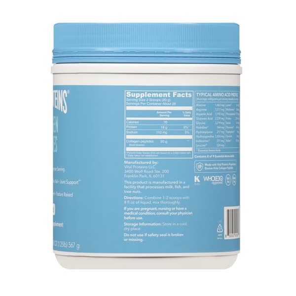 Vital Proteins , Collagen Peptides, Unflavored Liquid, 20 Oz (567 G) - Image 11