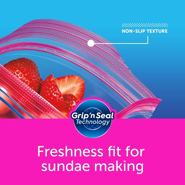 Ziploc Quart Food Storage Bags, Grip 'n Seal Technology for Easier Grip, Open, and Close, 100 Count - Image 8
