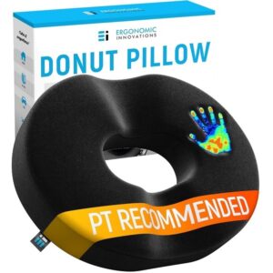 Ergonomic Innovations Donut Seat Medium Hemorrhoid Pain Relief Pillow for Hemorrhoids Pressure Ulcers Prostate Coccyx