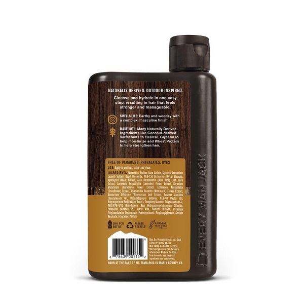 Every Man Jack Daily Shampoo+Conditioner for All hair types, Sandalwood, 13.5 Fluid Ounce - Image 4