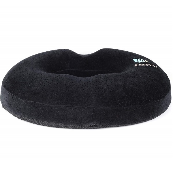 Extra Thick Donut Memory Foam Seat Cushion by FOMI Care | 18" x 16" x 3.5" | Large Tailbone Pillow for Car, Truck, Office Chair, Wheelchair | Back, Bed Sores, Coccyx, Hemorrhoid, Sciatica Pain Relief - Image 2