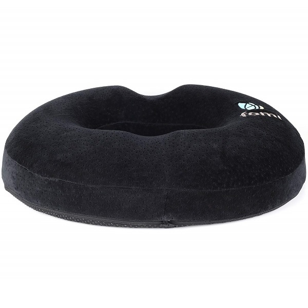 Extra Thick Donut Memory Foam Seat Cushion by FOMI Care | 18" x 16" x 3.5" | Large Tailbone Pillow for Car, Truck, Office Chair, Wheelchair | Back, Bed Sores, Coccyx, Hemorrhoid, Sciatica Pain Relief - Image 3