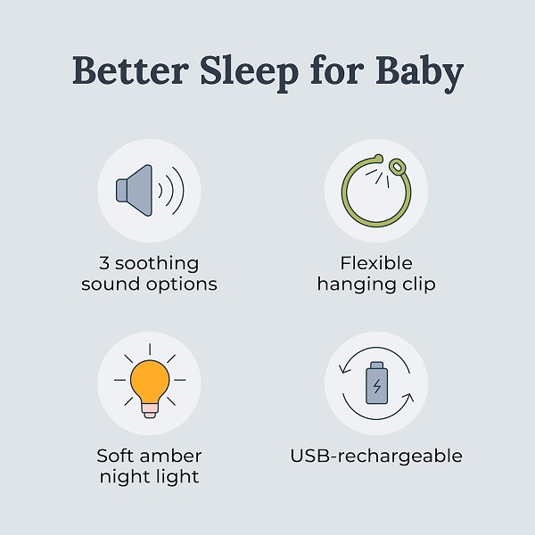 Marpac Hushh for Baby, Portable White Noise Sound Machine, Gray, 3.7 Ounc - Image 2