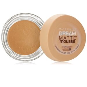 Maybelline New York Dream Matte Mousse Full Coverage Foundation For Sensitive Skin, Natural Beige, 18Ml, Pack Of 1