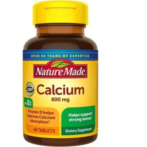 Nature Made Calcium with Vitamin D3 600mg, 60 Tablets