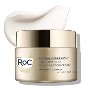 RoC Retinol Correxion Max Daily Hydration Anti-Aging Crme for 24-Hour Deep Hydration, Advanced Anti-Wrinkle Moisturizer Made with Retinol & Hyaluronic Acid, 1.7 oz