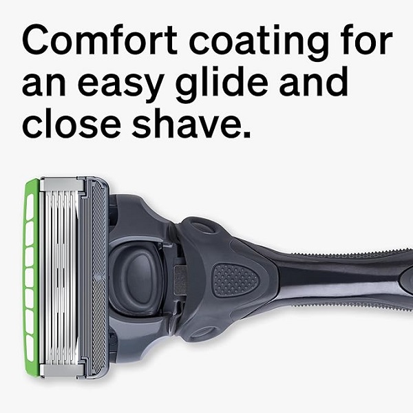 Schick Hydro Sense Sensitive Razors for Men With Shock Absorbent Technology, 1 Razor Handle and 5 Razor Blades Refills - Image 2