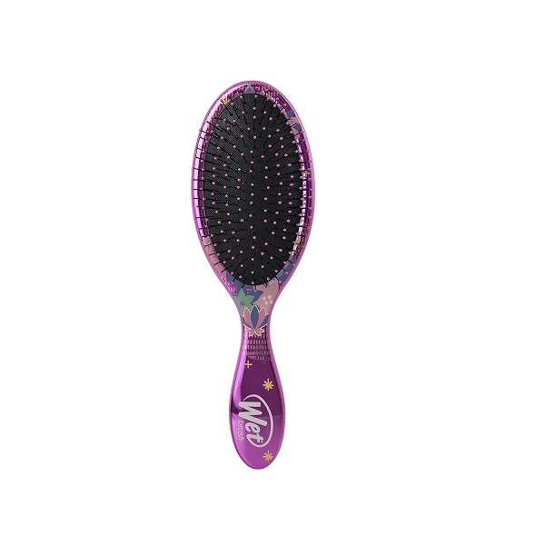Wet Brush Disney Original Detangler Brush Princess Wholehearted - Jasmine, Dark Purple - All Hair Types - Ultra-Soft IntelliFlex Bristles Glide Through Tangles with Ease