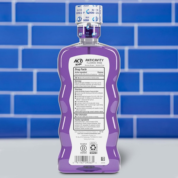 ACT Kids Anti-Cavity Fluoride Rinse Groovy Grape with Fuoride & Exact Dosage Meter, 16.89 Ounce - Image 2