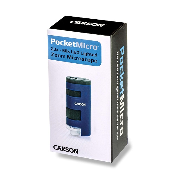 Carson Pocket Micro 20x-60x LED Lighted Zoom Field Microscope with Aspheric Lens System (MM-450) - Image 4