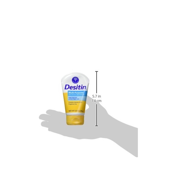Desitin Skin Protectant and Diaper Rash Ointment Multi-Purpose With Vitamins A & D, Travel Size, 3.5. Oz Tube - Image 8