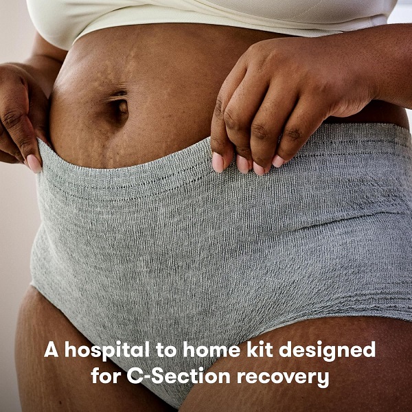 Frida Mom C-Section Recovery Kit for Labor, Delivery, & Postpartum| Socks, Peri Bottle, Disposable Underwear, Abdominal Support Binder, Shower Wipes, Silicone Scar Patches, Toiletry Bag - Image 2