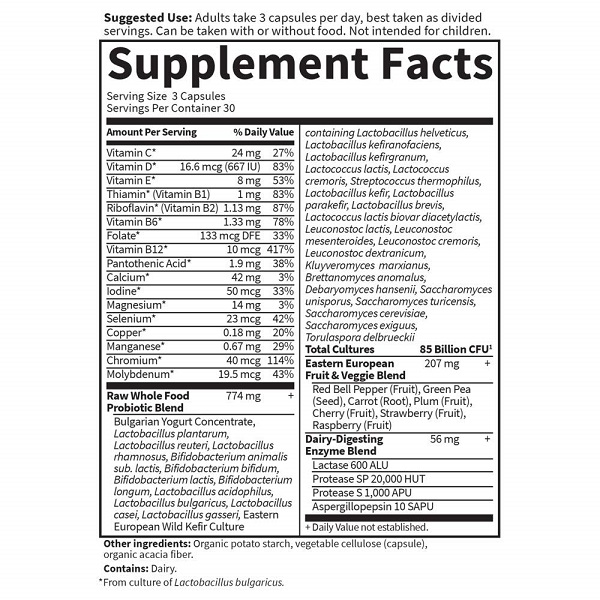 Garden of Life Raw Probiotics Women 50 and Wiser, 90 Capsules - Image 3