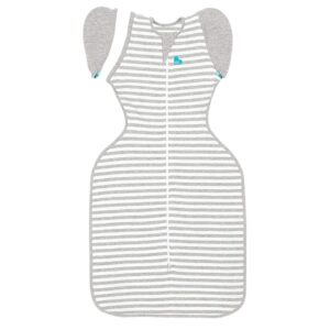 Love To Dream Swaddle UP- 50/50- Gray Stripe- Large 18.7-24.3 lbs