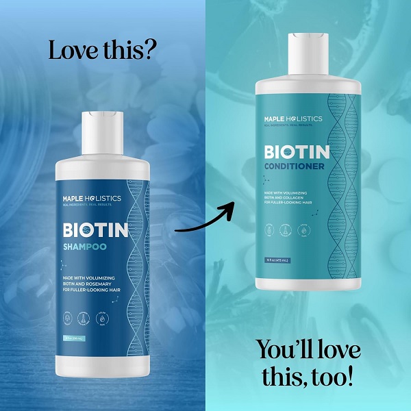 Maple Holistics Honeydew Maple Holistic Unisex Biotin Shampoo with B-Complex Formula for Hair Loss Removes (8 oz) - Image 6