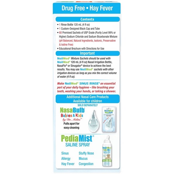 Neilmed s Sinus Rinse, Pediatric, Complete Saline Nasal Rinse Kit - Image 6