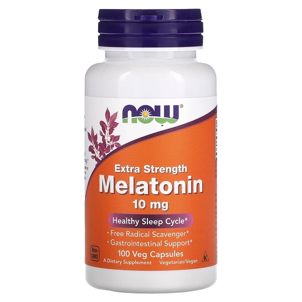 Natural sleep aid Now Foods Melatonin capsules
