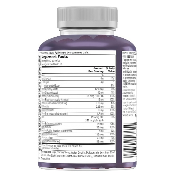 One A Day Men’s 50+ Gummies, Advanced Multivitamin For Men with Brain Support and Immunity Support, Vitamins For Men with Super 8 B Vitamin Complex, 110 Count - Image 2