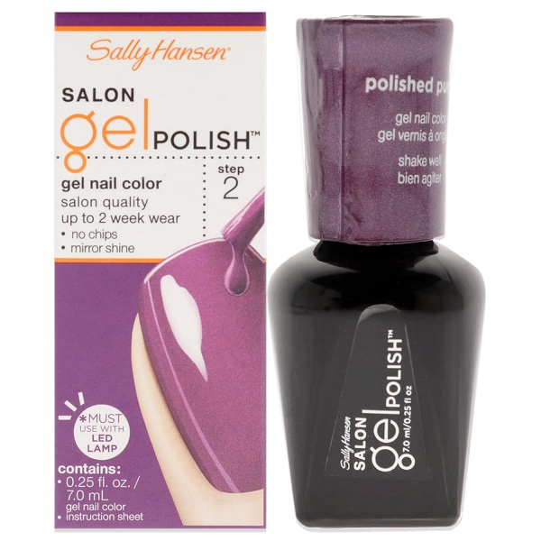 Sally Hansen Salon Gel Nail Polish, Polished Purple, 0.25 Fl Oz (Pack of 1)