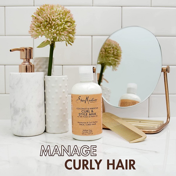 Shea Moisture Coconut & Hibiscus Curl & Style Milk 8 Ounce (235ml) (2 Pack) - Image 8