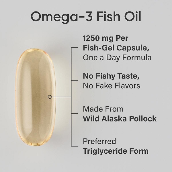 Sports Research Omega-3 Wild Alaskan Fish Oil(1250Mg Per Capsule) With Triglyceride Epa & Dha Heart, Brain & Joint Support Ifos 5 Star Certified, Non-Gmo & Gluten - Image 2