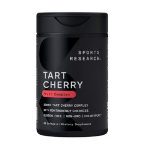 Sports Research Tart Cherry Concentrate With Antioxidants & Flavonoids - 60 Liquid Softgels