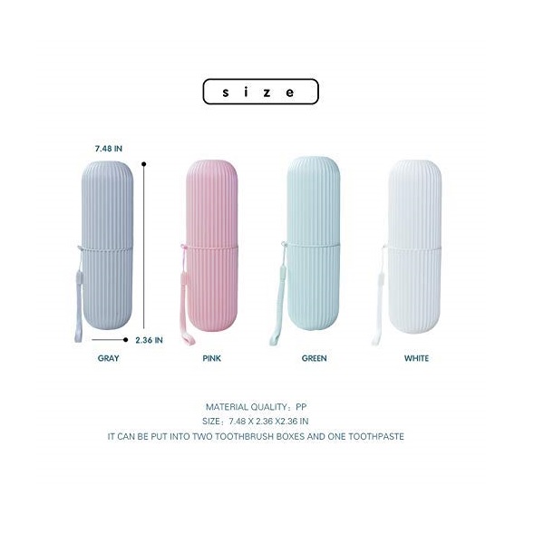 Travel Toothbrush Holder Case Set Kids Women Men Portable Toothbrush Case Travel Container Toothbrush Holders With Picking Sling Gargle Cup Toothbrush Protector Storage Traveling Camping Business Trip - Image 3