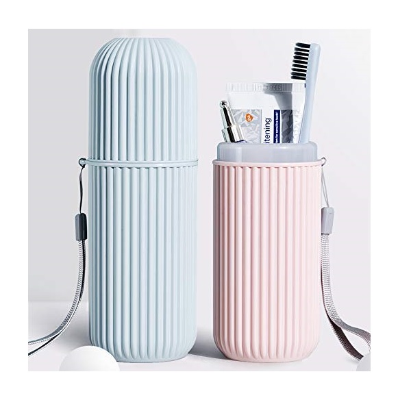 Travel Toothbrush Holder Case Set Kids Women Men Portable Toothbrush Case Travel Container Toothbrush Holders With Picking Sling Gargle Cup Toothbrush Protector Storage Traveling Camping Business Trip - Image 6