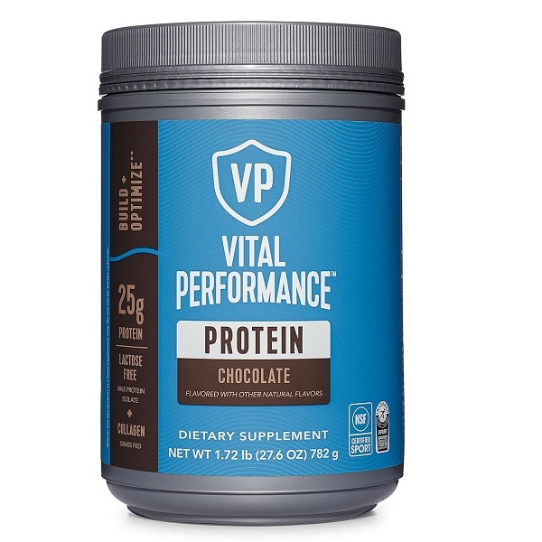Vital Proteins chocolate protein powder for muscle recovery