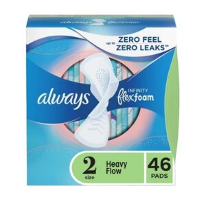Always Infinity regular pads pack with 46 ultra-thin pads