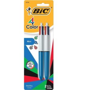 Compact BIC 4-color mini pen with assorted ink