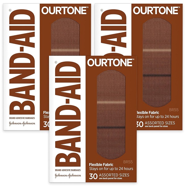 Band-Aid Ourtone flexible bandages with pain relief pad