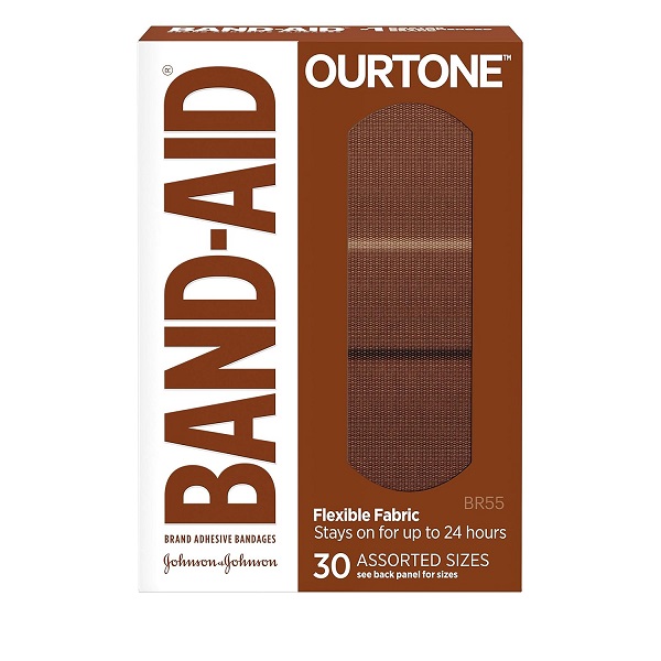 Band-Aid Brand Ourtone Adhesive Bandages, Flexible Protection & Care of Minor Cuts & Scrapes, Quilt-Aid Pad for Painful Wounds, BR55, Assorted Sizes, 30 ct, Pack of 3 - Image 3