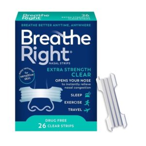 Breathe Right Extra Clear nasal strips pack of 26