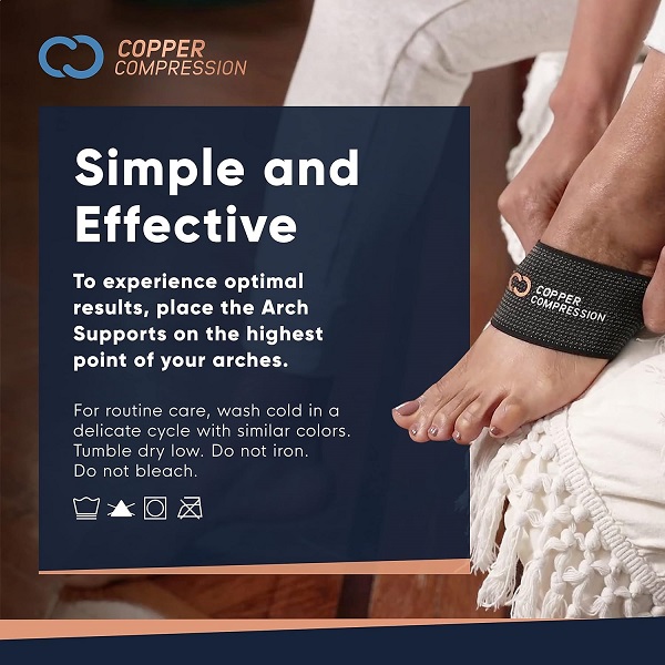 Simple and effective plantar fasciitis relief with copper-infused fabric