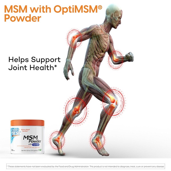 Doctor's Best MSM Powder with OptiMSM – supports joint health and mobility.