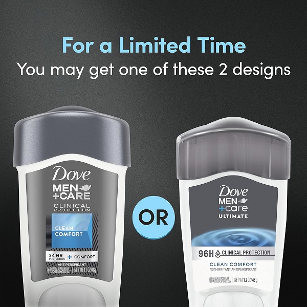 Dove Men + Care Clinical Protection Antiperspirant Deodorant Solid, Clean Comfort, 1.7 Ounce - Image 3