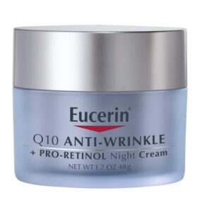 Eucerin Q10 Anti-Wrinkle Night Cream with Pro-Retinol – 1.7 oz jar
