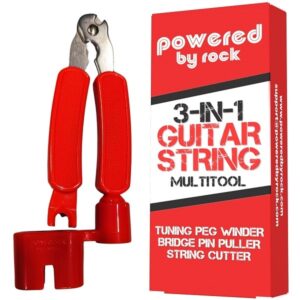 Acoustic and electric guitar string changing tool