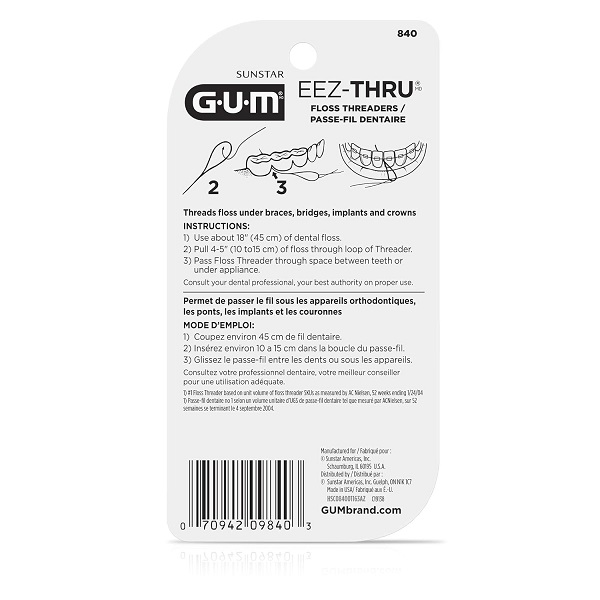 Gum Sunstar 840RI GUM Eez-Thru Floss Threader - Image 2