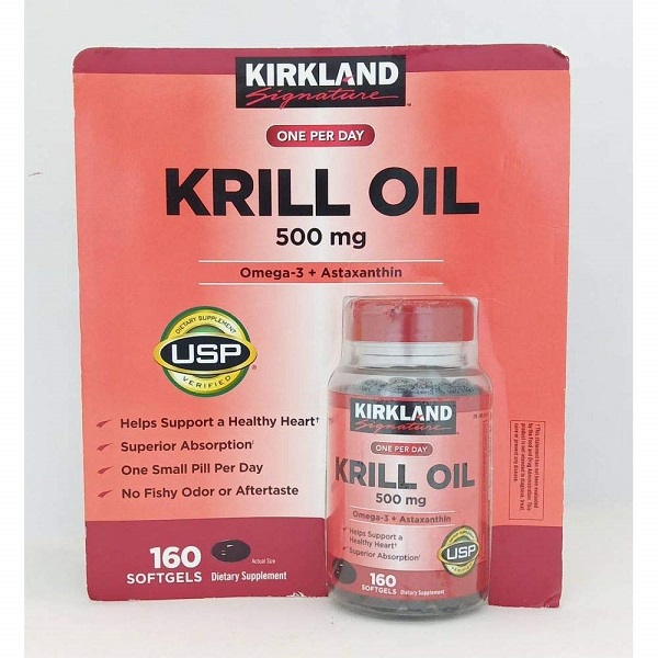Kirkland Signature Krill Oil 500 mg., Pack of 160 Softgels - Image 4