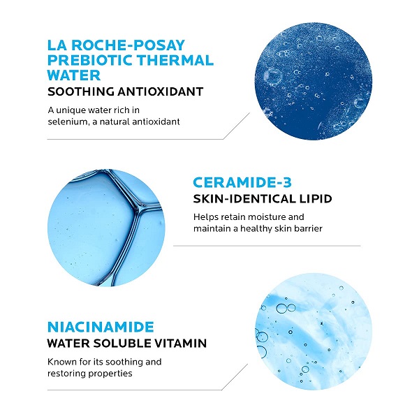 Powered by La Roche-Posay’s probiotic thermal water, ceramides, and niacinamide blend.