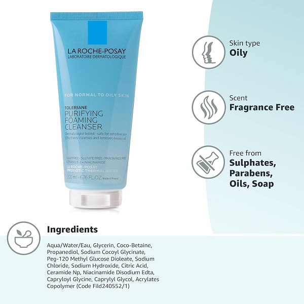 Purifying gel cleanser with dermatologist-recommended ingredients for balanced skin.